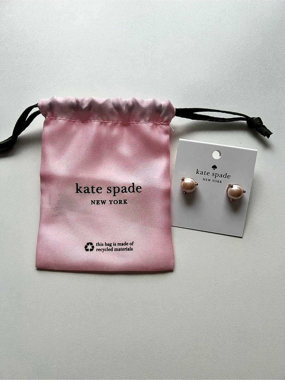 Kate Spade Pearl Stud Earrings in Pink NWT